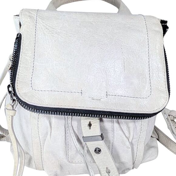 Botiker Gray Leather Warren Stud Convertible Slouchy Grunge Backpack main image 5